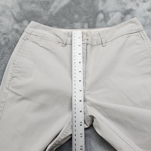 Vintage Talbots Pants Womens 2 Beige Khaki Stretch Cotton High Rise Straight Leg - Picture 7 of 9